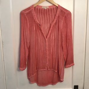 Loose button down top